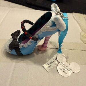 Disney ornament ( Alice ) Blue and Black Women's Shoe Ornament